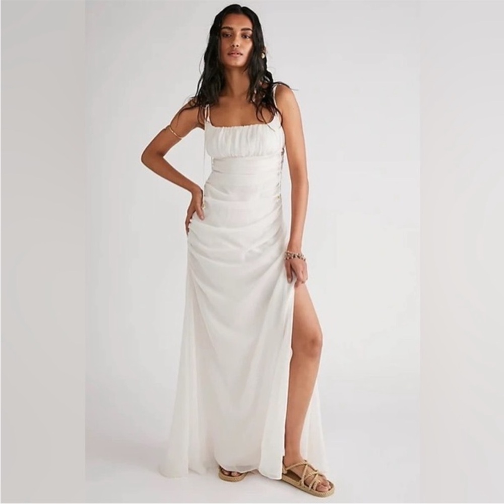 Free People Gala White Maxi Dress